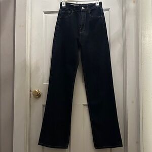 Zara Dark Blue Wide Leg Jeans